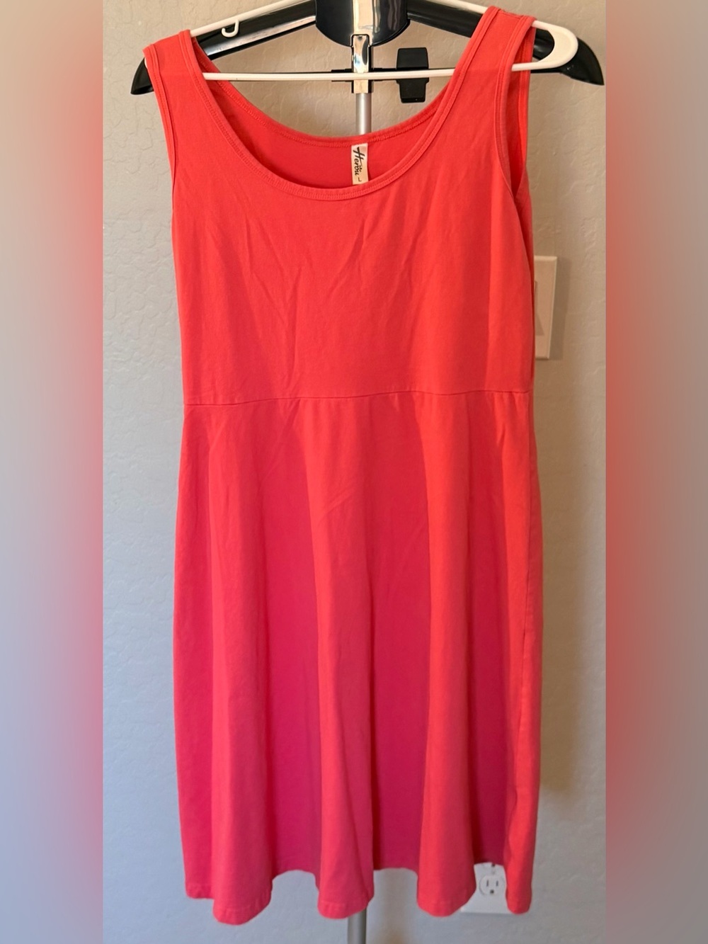 Coral skater style dress